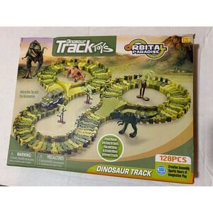 Dinosaur Track Toys Play Set By Orbital Paradise 128 Pieces New In Box